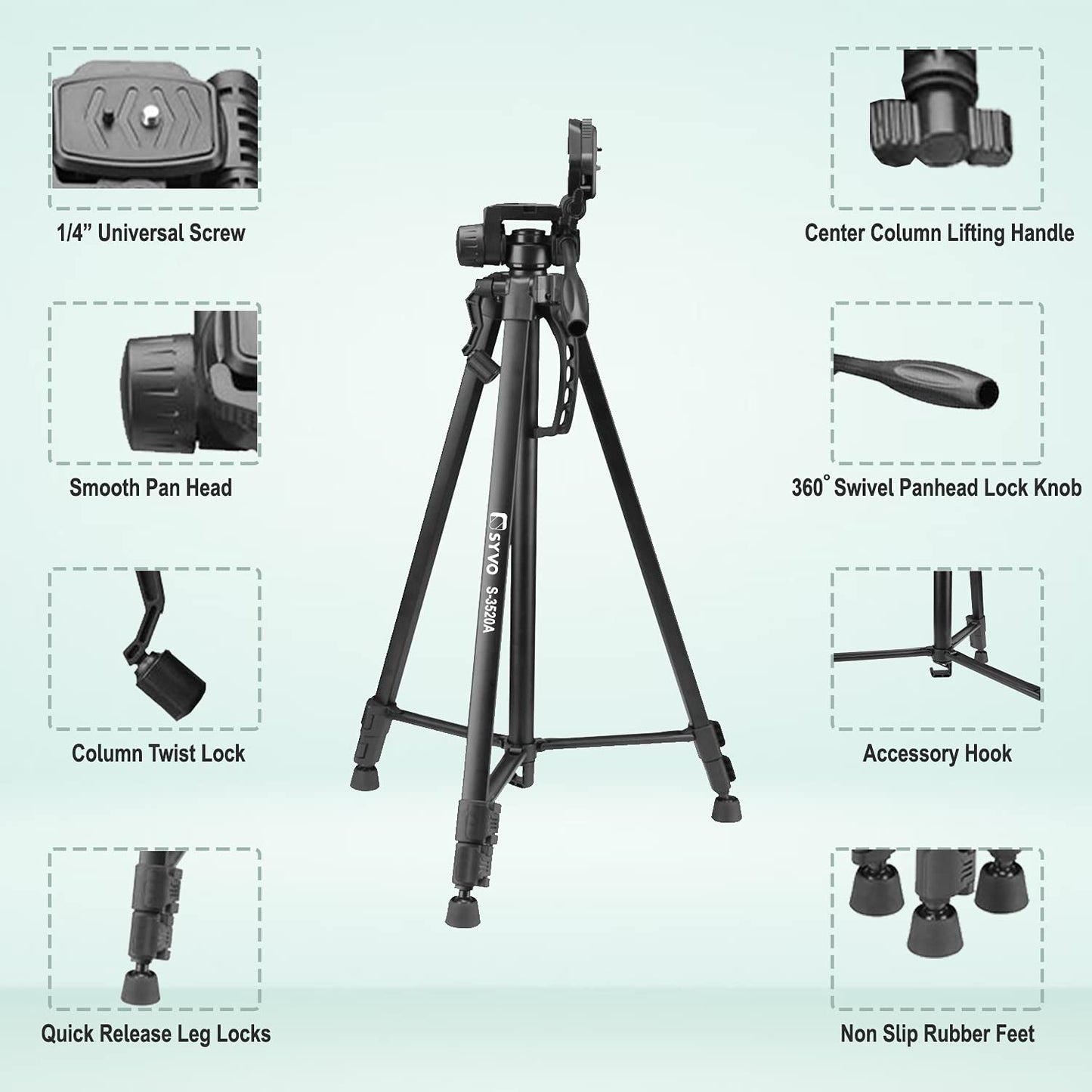 Syvo S-3520A (60-Inch) Tripod